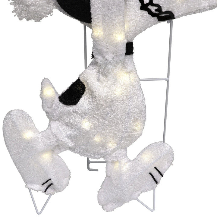 Peanuts Christmas 32" Prelit Snoopy Holding Present Outdoor Decoration - Clear Lights