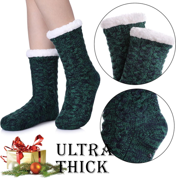 Womens Slipper Fuzzy Socks Non Slip Winter Warm Soft Fluffy Cozy Fleece Lining Home Socks