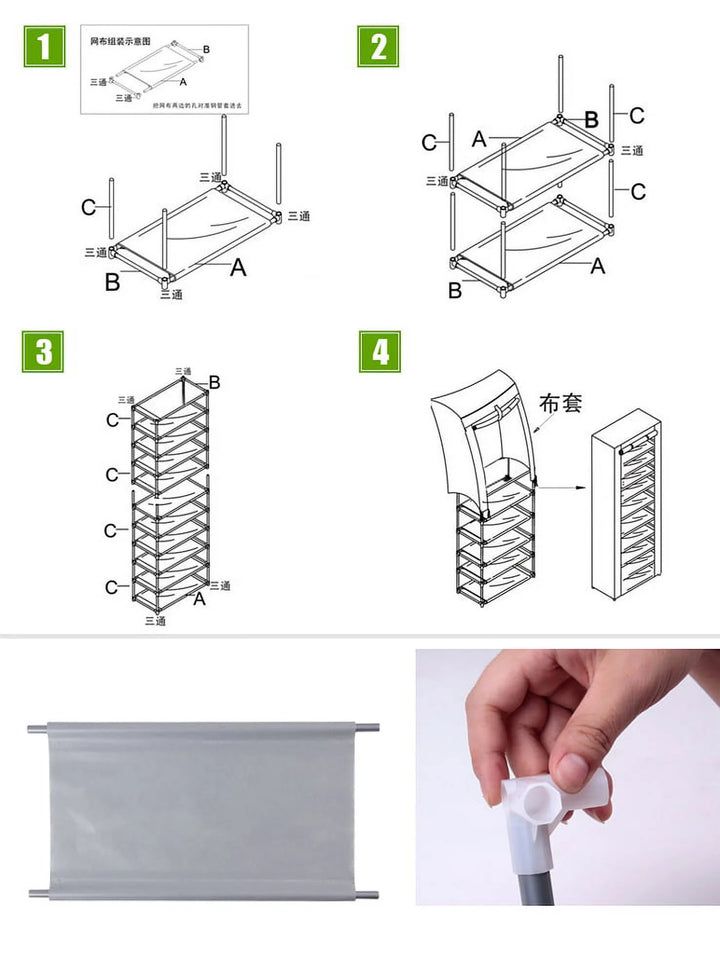 Shoe Rack,9 Tier Shoe Organize with Dustproof Cover,Shoe Storage Shelf for 18-27 Pairs of Shoes,Suitable for Sneakers,High Heels,Flats,And Boots,Grey