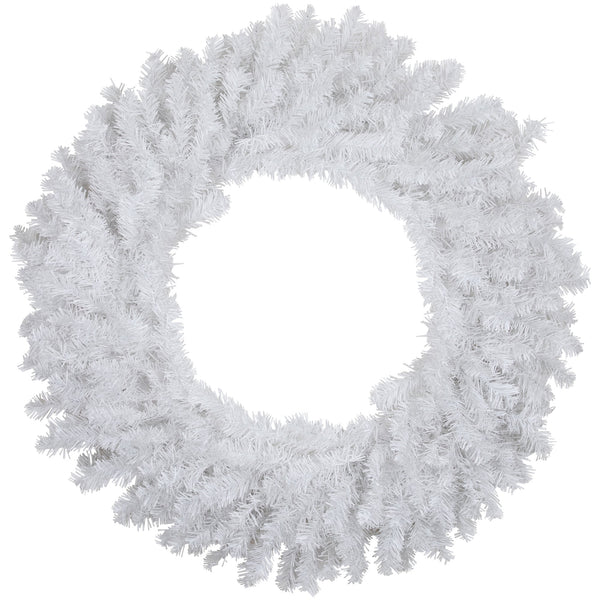 24" Unlit White Canadian Pine Artificial Christmas Wreath