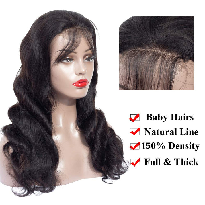 Lace Front Wigs Human Hair Body Wave Wigs 4×4 Lace Closure Wigs Human Hair Lace Wigs for Black Women Brazilian Virgin Hair Glueless Body Wave Wig(12" Wig)