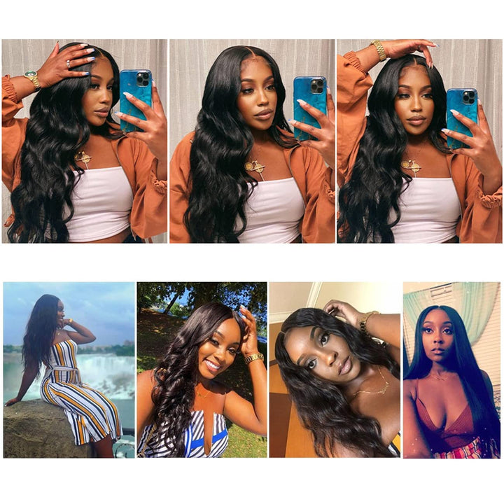 13X4Lace Front Wigs Human Hair Body Wave Wigs for Black Women Human20Inch HD Lace Front Wigs Hair Pre Plucked with Baby Hair 150% Density 10A Grade Brazilian Wigs Body Wave Wigs