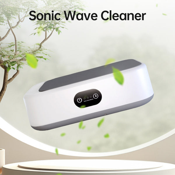 Sonic Wave Jewelry Cleaner 49kHz Professional Cleaner Machine with One Button Control 3-Level Timer and  Digital Screen 340ml  304 Stainless Steel Inner Tank for Silver/ Gold/ Glasses/ Rings/