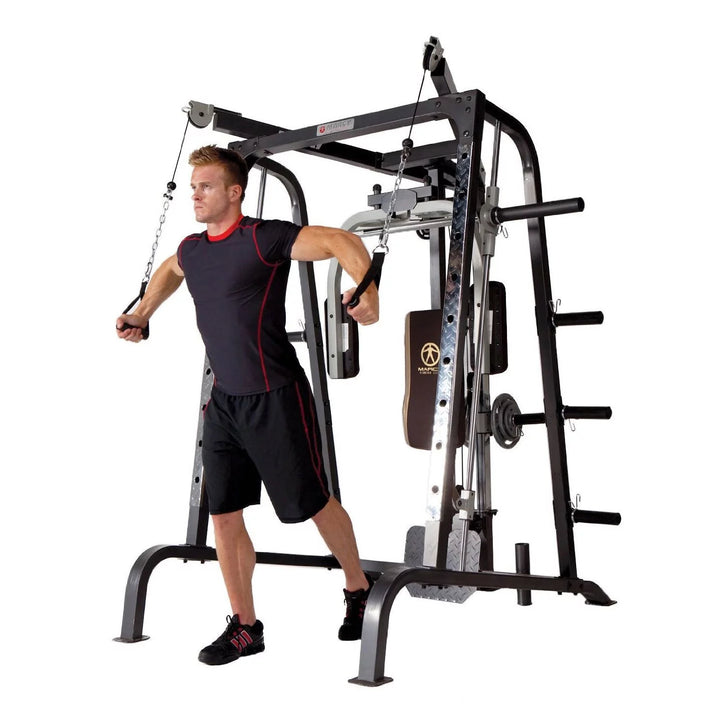 Diamond Elite Olympic Smith Cage Machine, Plate Loaded Home Gym Total Body Workout Machine (MD-9010G)