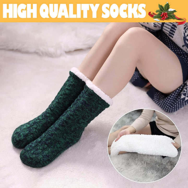 Womens Slipper Fuzzy Socks Non Slip Winter Warm Soft Fluffy Cozy Fleece Lining Home Socks