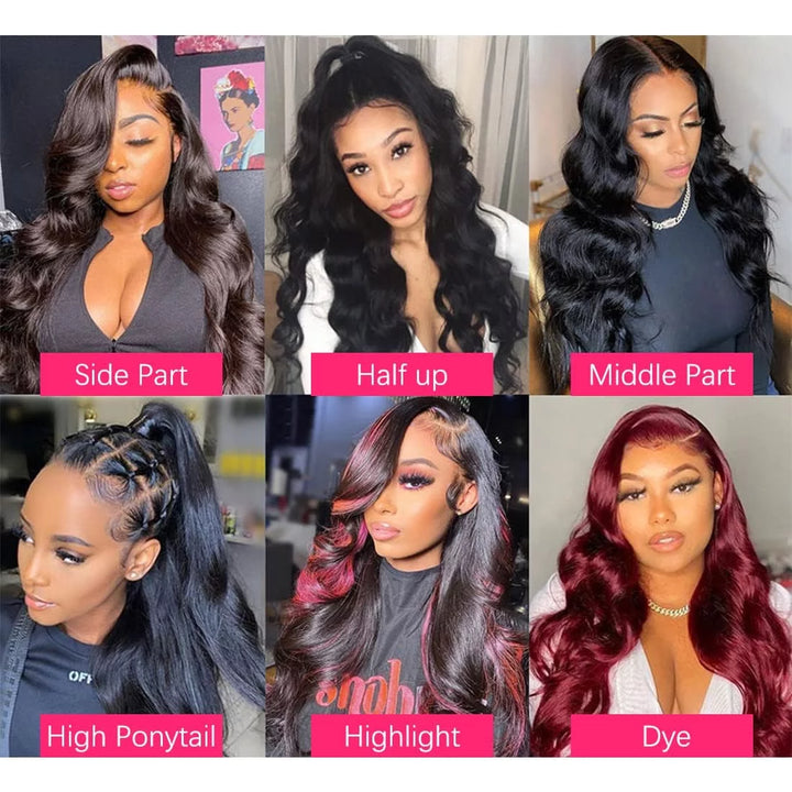 Lace Front Wigs Human Hair 13Ã4 Body Wave Lace Frontal Hair Wig Cheap 180% Density Human Hair Front Lace for Black Women Natural Color 28Inch