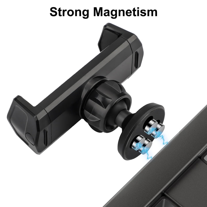 Phone Holder,  360 Adjustable Gym Magnetic Phone Mount Fits for 4.7-6.5" Smartphones, Black