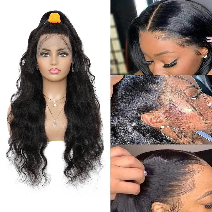 13X4Lace Front Wigs Human Hair Body Wave Wigs for Black Women Human20Inch HD Lace Front Wigs Hair Pre Plucked with Baby Hair 150% Density 10A Grade Brazilian Wigs Body Wave Wigs