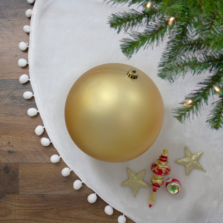 Matte Vegas Gold Shatterproof Christmas Ball Ornament 10" (250Mm)