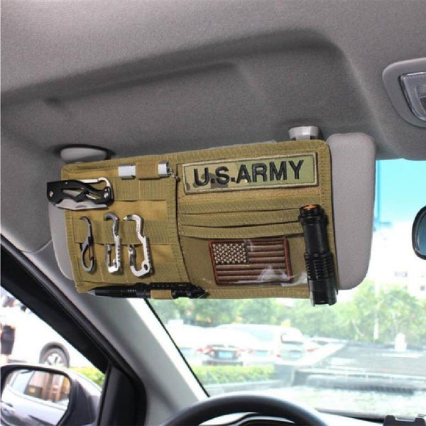 Sun Visor Clip For Tactical Vehicle Multifunctional ID Pack