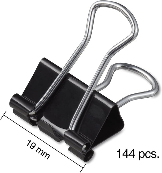 480114 Small Metal Binder Clips Bulk Pk,BK,3/4 Sz,3/8 Cap