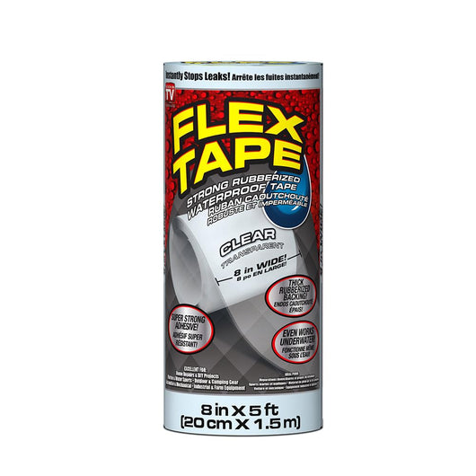 Flex Tape, 4 in x 5 ft, Gray, Original Thick Flexible Rubberized Waterproof Tape - Seal and Patch Leaks, Works Underwater, Indoor Outdoor Projects - Home RV Roof Plumbing and Pool Repairs