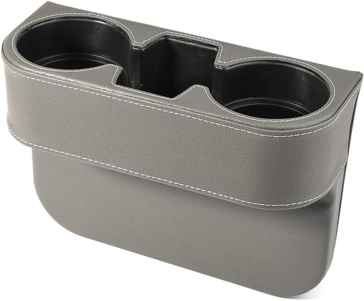 Gray Multifunctional Car Cup Holder Car Seat Organizer Gap Filler Bottle Phone Storage Organizer