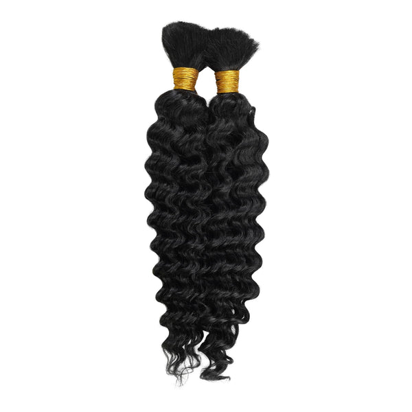 Human Hair Braids Deep Bulk (18"-24") [24"] (2)