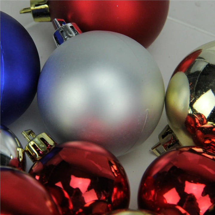 Shatterproof Christmas Ball Ornaments - 1.5" to 2" (40-50Mm) - Multicolor - 50Ct