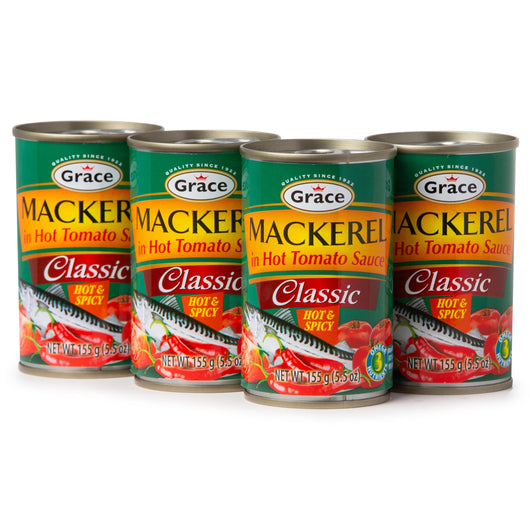 Grace Classic Mackerel in Tomato Sauce, 5.5 oz - 10 Pack - Canned Mackerel