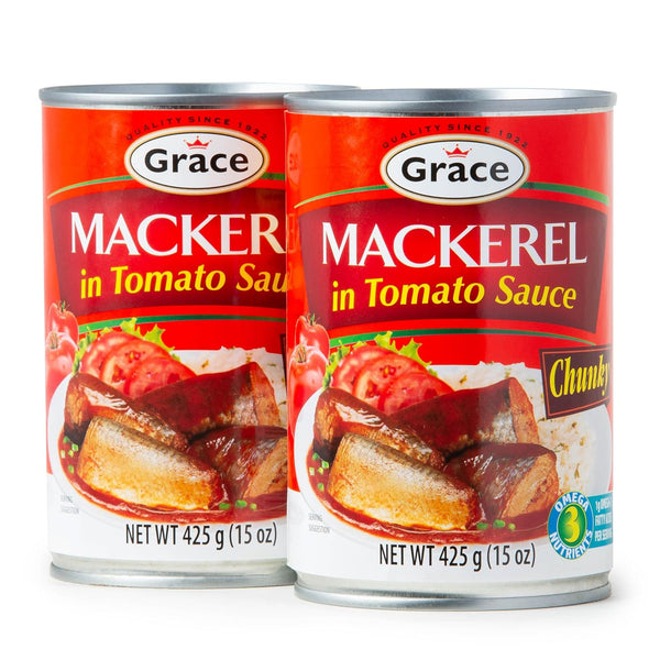 Grace Chunky Mackerel In Tomato Sauce 15oz - 2 Pack - Canned Mackerel