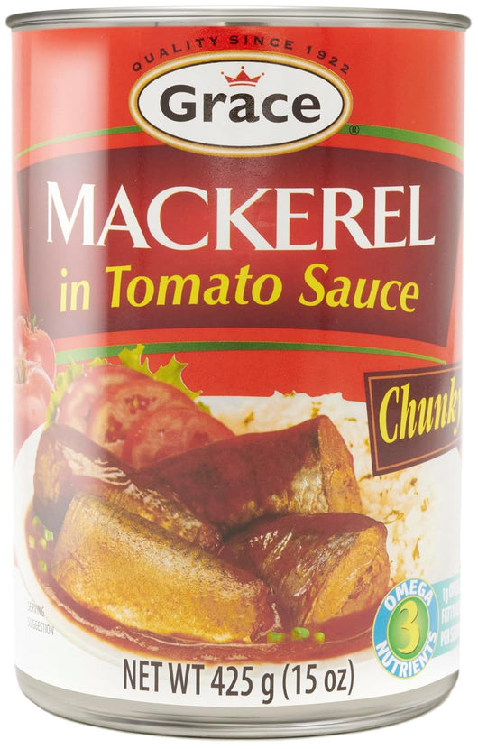 Grace Chunky Mackerel In Tomato Sauce 15oz - 2 Pack - Canned Mackerel