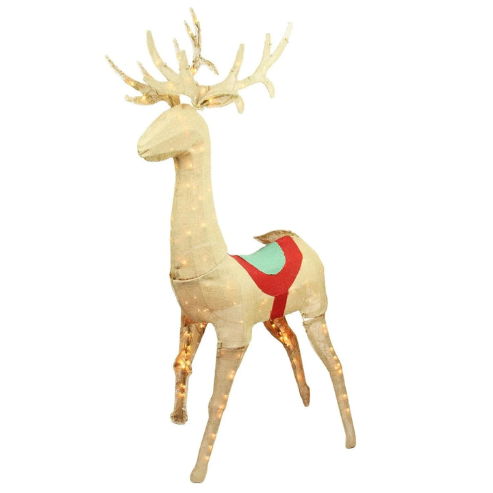 Lighted Standing Reindeer Outdoor Christmas Decoration - 60" - Warm White Lights