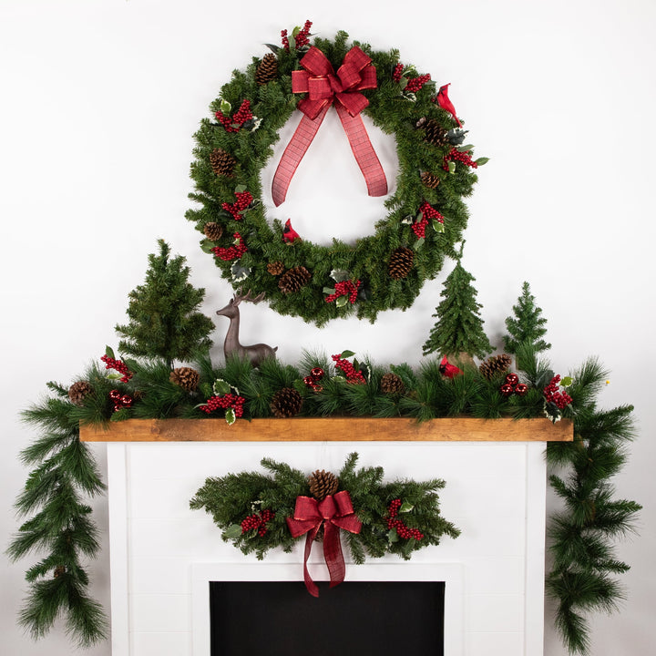 32" Unlit Canadian Pine Artificial Christmas Door Swag