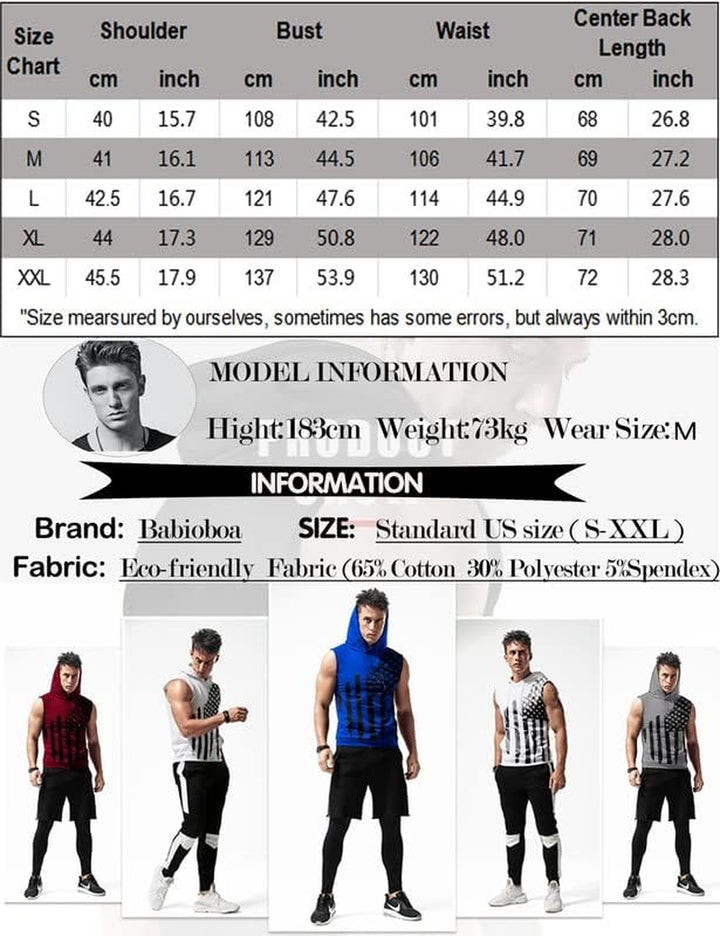 Men'S Workout Hooded Tank Tops Sleeveless Gym Hoodies Bodybuilding Muscle Cut off T-Shirts