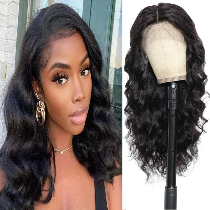 Lace Front Wigs Human Hair13×4 Body Wave Wigs for Black Women Human18Inch HD Lace Front Wigs Hair Pre Plucked with Baby Hair 150% Density 10A Grade Brazilian Wigs Body Wave Wigs