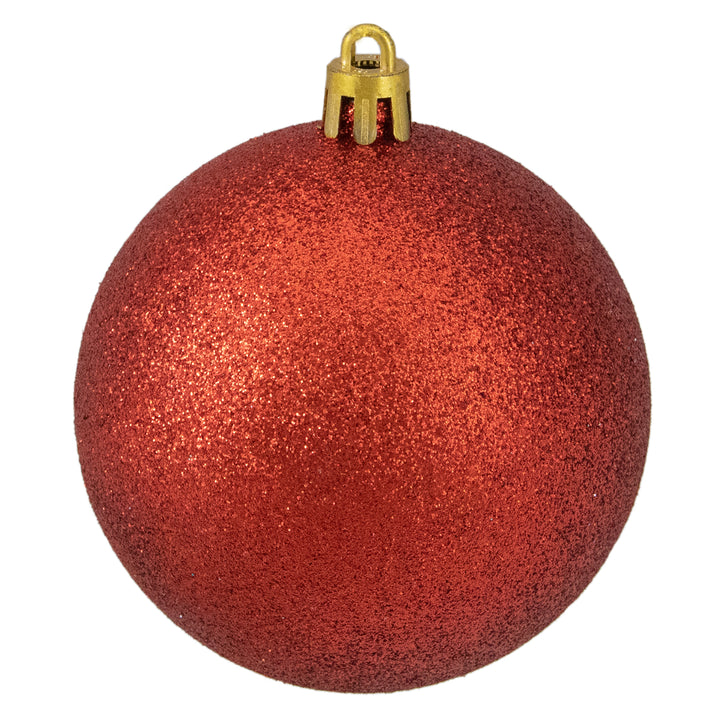 16Ct Shatterproof 4-Finish Christmas Ball Ornament Set 3" - Red