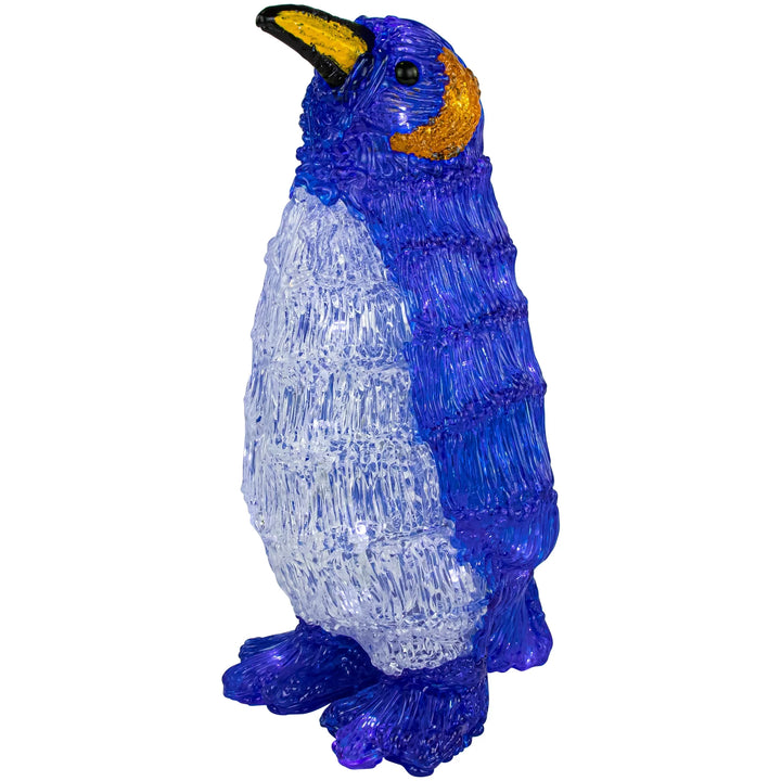 LED Lighted Commercial Grade Acrylic Penguin Outdoor Christmas Decoration - 12.5"