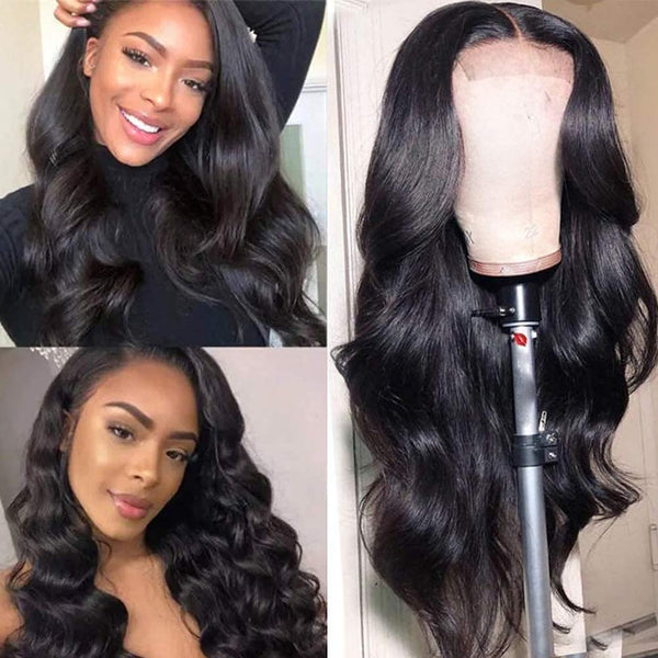 Lace Front Wigs Human Hair Body Wave Wigs 4×4 Lace Closure Wigs Human Hair Lace Wigs for Black Women Brazilian Virgin Hair Glueless Body Wave Wig(12" Wig)