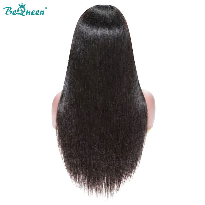 Lace Front Wigs Human Hair 150% Density Glueless Pre Plucked Brazilian Body Wave Human Hair Wigs for Black Women 4X4 Lace Closure Wigs Human Hair Straight with Baby Hair Bleached Knots Natural