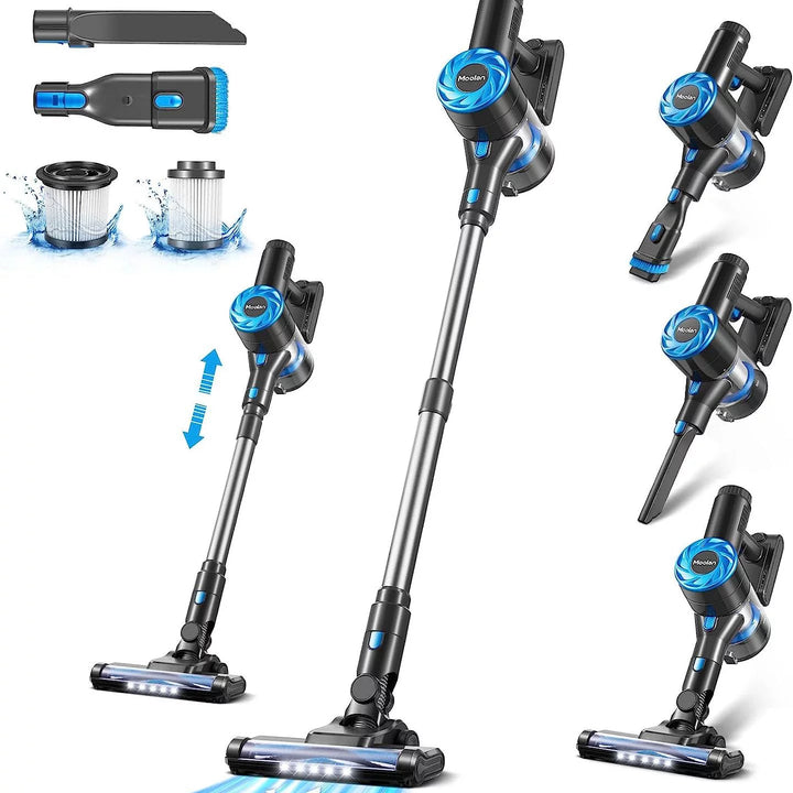 Vacuum Cleaner, Cordless Stick Vacuum for Carpet and Hardwood Floors Andpet Hair, 6 in 1 Cordless Vacuum with Led Lights, New