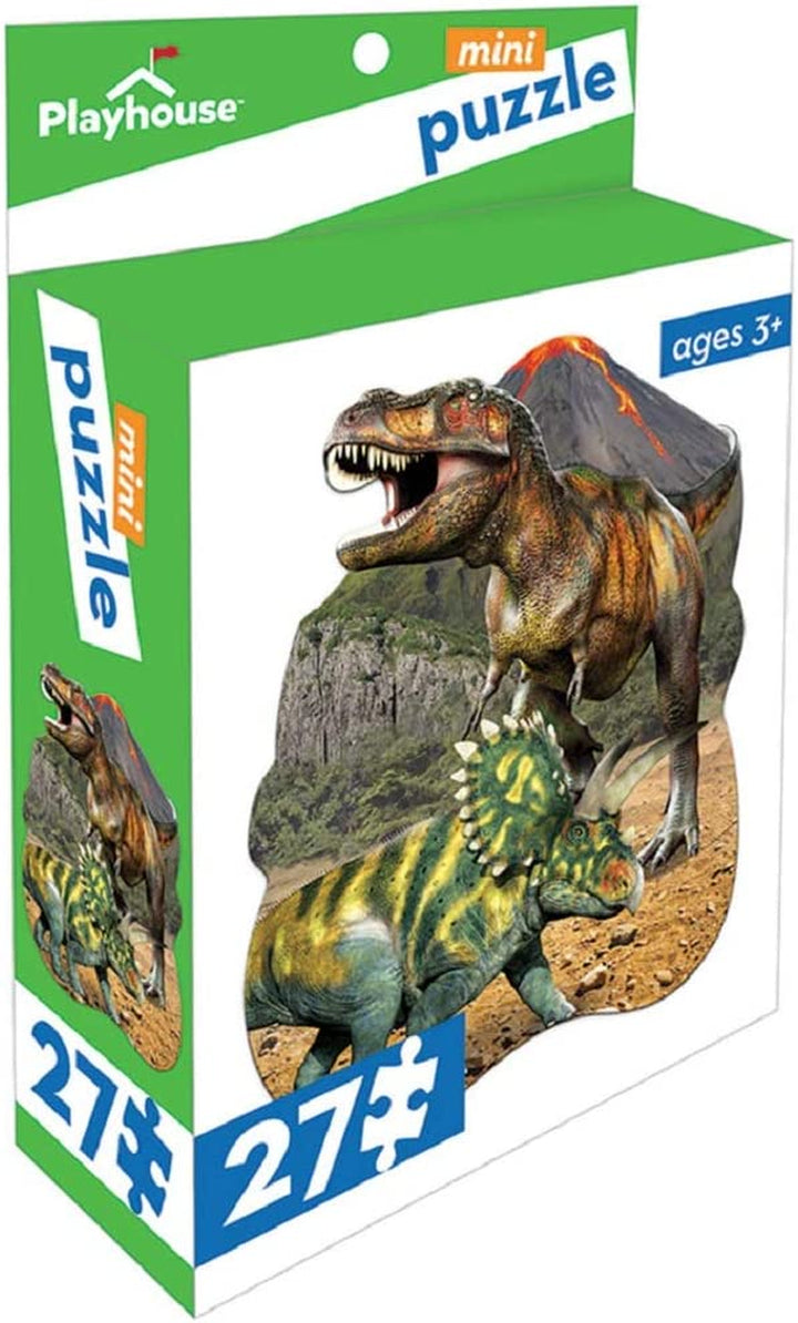 Dinosaur World 24-Piece Die-Cut Shaped Mini Puzzle for Kids