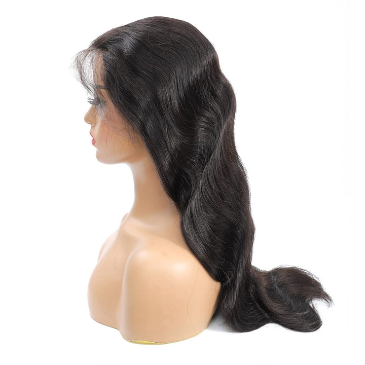 Body Wave Lace Front Wigs Human Hair Pre Plucked Bleached Knots with Baby Hair 13X4 Lace Frontal Human Hair Wigs 150% Density Brazilian Virgin Human Hair Wigs for Black Women Natural Color 24 Inch