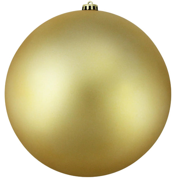 Matte Vegas Gold Shatterproof Christmas Ball Ornament 10" (250Mm)