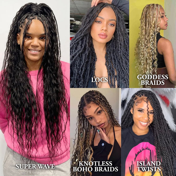 Human Hair Braids Deep Bulk (18"-24") [24"] (2)