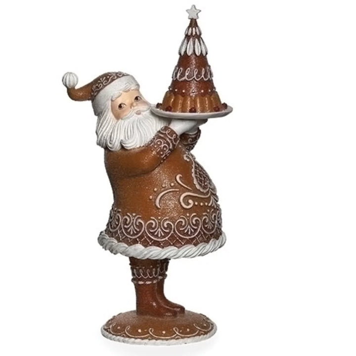 17" Gingerbread Santa Christmas Figurine