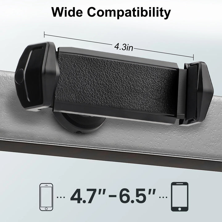 Phone Holder,  360 Adjustable Gym Magnetic Phone Mount Fits for 4.7-6.5" Smartphones, Black