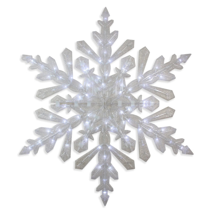 LED Lighted Twinkling Snowflake Christmas Outdoor Decoration - 47" - Cool White