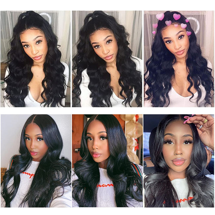 Lace Front Wigs Human Hair13×4 Body Wave Wigs for Black Women Human18Inch HD Lace Front Wigs Hair Pre Plucked with Baby Hair 150% Density 10A Grade Brazilian Wigs Body Wave Wigs