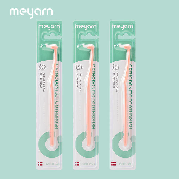 3 Pieces Orthodontic Tuft Toothbrush