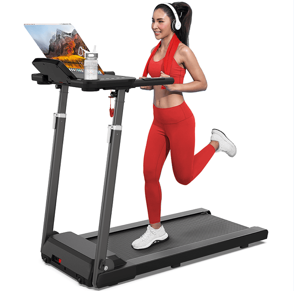 300LBS Folding Electric Treadmill Bluetooth APP Support Walking Aerobic Training Preset Program LCD Display 10in 2.5HP Motor adjustment height home / office / commercial adults for men and women