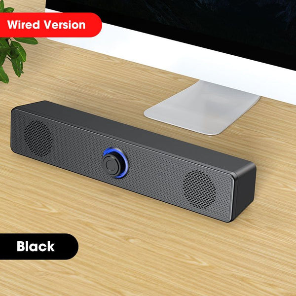 4D Surround Soundbar Bluetooth 5.0 Computer Speakers Wired Stereo Subwoofer Sound Bar for Laptop PC Home Theater TV Aux Speaker