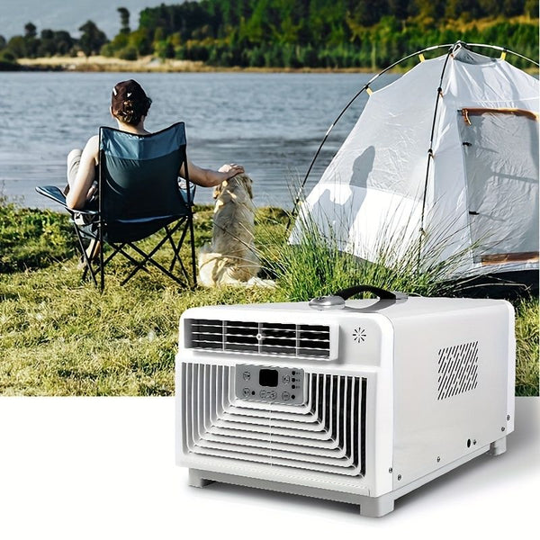 2200btu Camping Air Conditioners,Heating And Cooling 2-Use 300w Portable Intelligent With Remote Control Mobile Air Conditioner,Outdoor Mobile Tent Air Conditioner