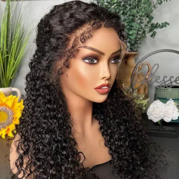 4C Kinky Baby Hair Undetectable Breathable Soft Invisible Edge Lace Front Wig,13X4 13X6 Water Wave Frontal Human Hair Wigs