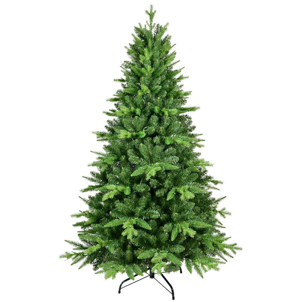 5FT PE/PVC Mixed Automatic Christmas Tree With Lights Xmas Decoration Light Up Holiday Season