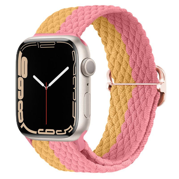 Apple Watch Watchband Adjustable Nylon Braided For Apple Watch7 Strap