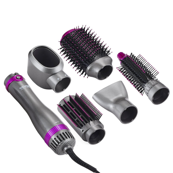 VEVOR Hair Dryer Brush 5-in-1 Hot Hair Styler Upgraded Negative Ion for Curling