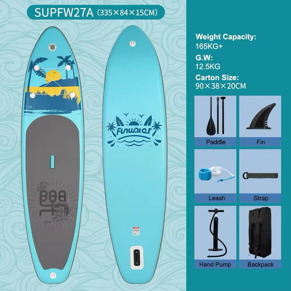 11"×33"×5.9" Inflatable Ultra-Light Stand Up Paddle Board