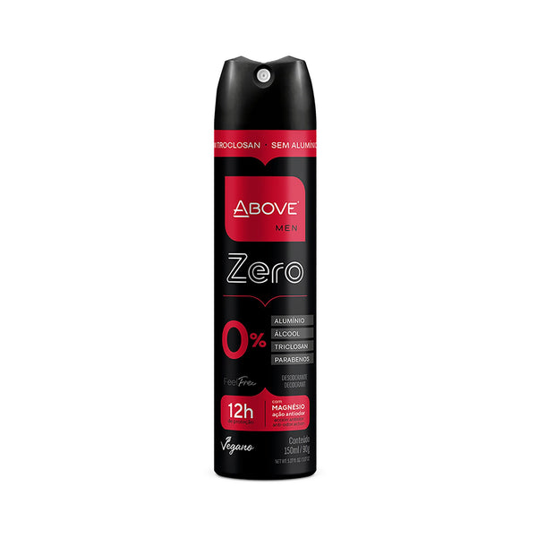 ABOVE Feel Free Zero - 12 Hours Deodorant - Dry Spray for Men - Sensual and Floriental Fragrance - Notes of Jasmine - Protects Against Sweat and Body Odor - Alcohol and Cruelty Free - 3.17 oz